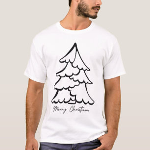 Camiseta Árbol de Navidad moderno elegante minimalista