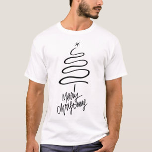 Camiseta Árbol de Navidad moderno elegante minimalista