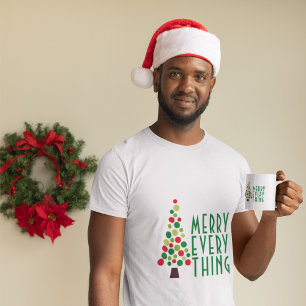 Camiseta Árbol de Navidad Moderno y Alegre Todo