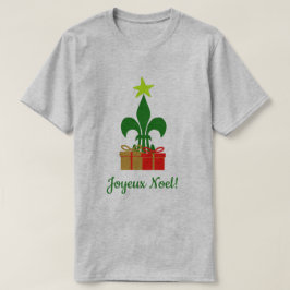 Camiseta Árbol de navidad Noel de Cajun de la flor de lis