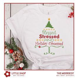 Camiseta Árbol de Navidad Obsesionado por las Fiestas Bendi