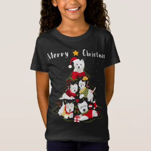 Camiseta Árbol de navidad occidental del territorio blanco