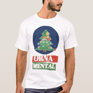 Camiseta Árbol de Navidad Orna-mental Demasiado Decorado