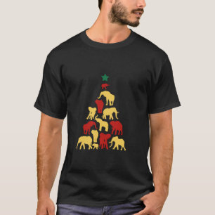Camiseta Árbol de Navidad para elefantes Animal Safari de S
