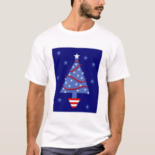 Camiseta Árbol de navidad patriótico