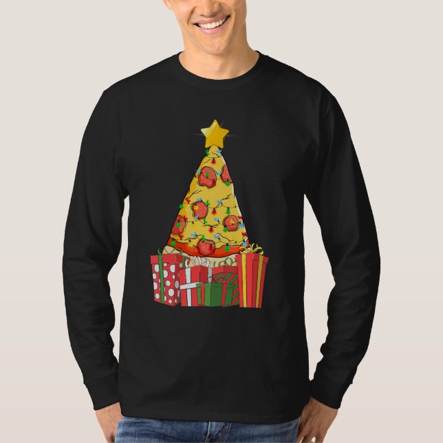 Camiseta Árbol de Navidad Pepperoni Pizza (Anverso)