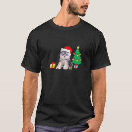 Camiseta Árbol de Navidad, perro cachorro de Yorkshire y re