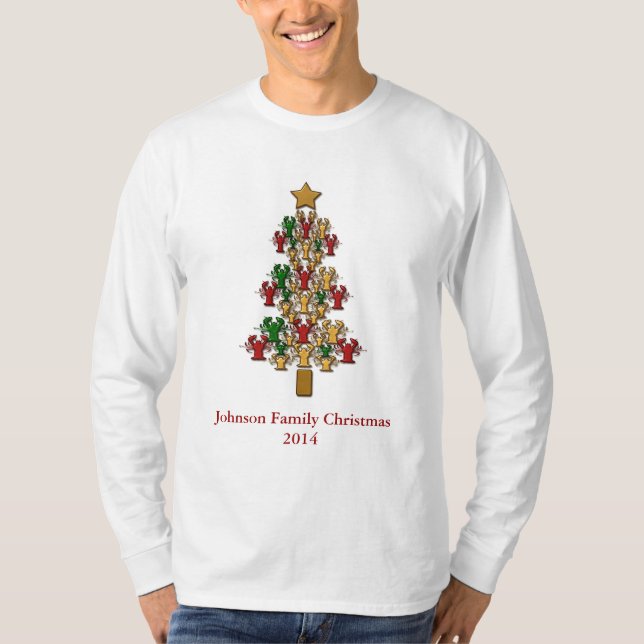 Camiseta Árbol de navidad personalizado de los cangrejos/de (Anverso)