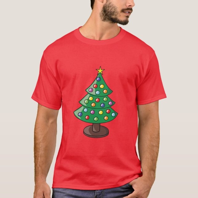 Camiseta Árbol de Navidad Personalizado lindo (Anverso)