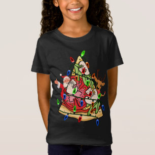 Camiseta Árbol de Navidad Pizza Encende reno de Santa Claus