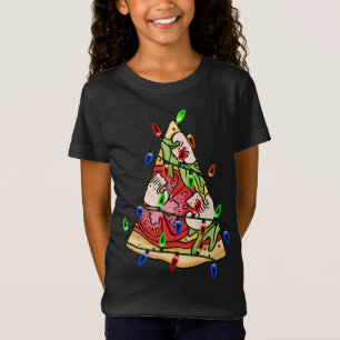 Camiseta Árbol de Navidad pizza enciende Navidad para los a
