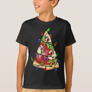 Camiseta Árbol de Navidad pizza enciende Navidad para los a