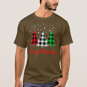 Camiseta Árbol de Navidad Plantado Árbol Blanco Verde Rojo