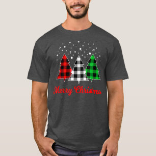Camiseta Árbol de Navidad Plantado Árbol Blanco Verde Rojo