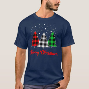 Camiseta Árbol de Navidad Plantado Árbol Blanco Verde Rojo