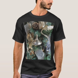 Camiseta Árbol De Navidad Plateado Y Oro - Arte De Navidad