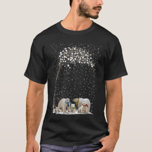 Camiseta Árbol de Navidad Polar Bear Scarf Invierno Nochebu