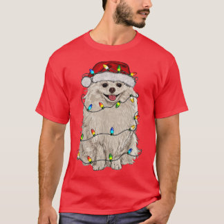Camiseta Árbol de Navidad Pomerano Luz Perro Pajama Lover X