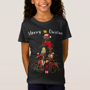Camiseta Árbol de Navidad Rhodesia Ridgeback Perro de Navid