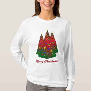Camiseta Árbol de navidad rojo y verde