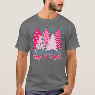 Camiseta Árbol de Navidad rosa amargo y brillante Christina