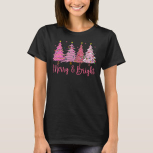 Camiseta Árbol de Navidad rosa amargo y brillante Christina