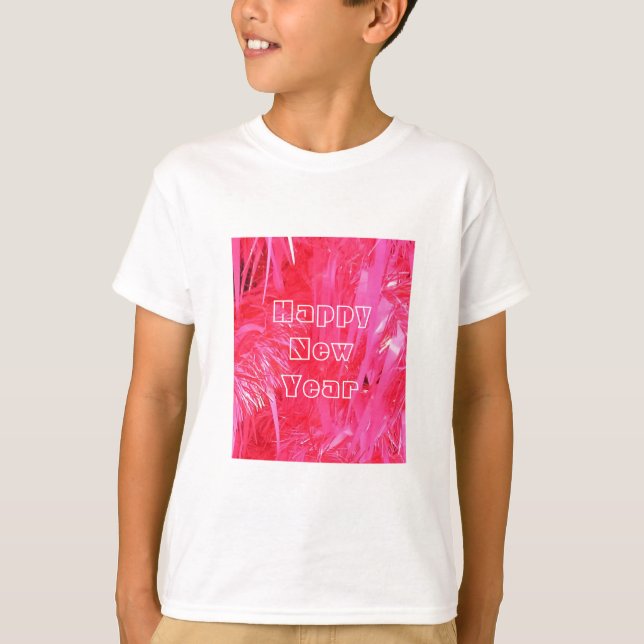 Camiseta Árbol de Navidad rosa brillante (Anverso)