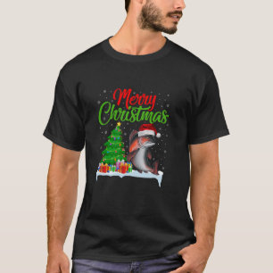 Camiseta Árbol de Navidad Salmón enciende divertida Navidad