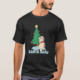 Camiseta Árbol de Navidad Santa Miau Cat