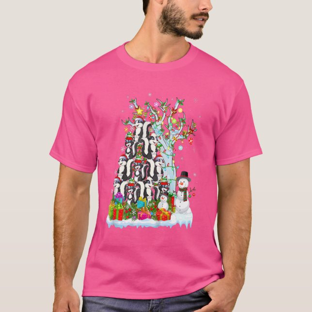 Camiseta Árbol de Navidad Skunk Iluminando el Gorra de Sant (Anverso)
