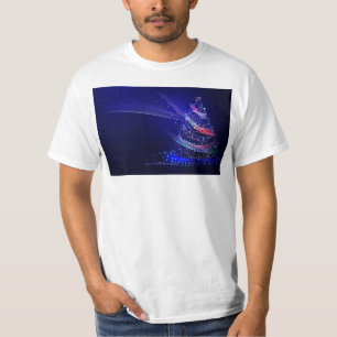 Camiseta árbol de Navidad SlipperyJoe digital rojo translúc