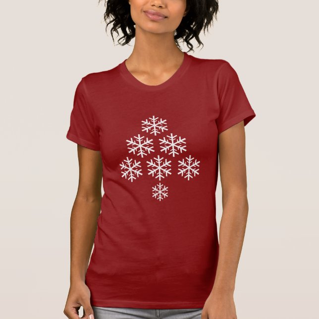 Camiseta Árbol de Navidad Snowflake ~ Vacaciones (Anverso)