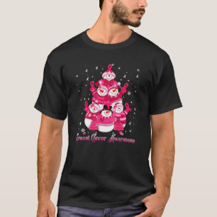 Camiseta Árbol de Navidad Snowman Conciencia sobre el cánce