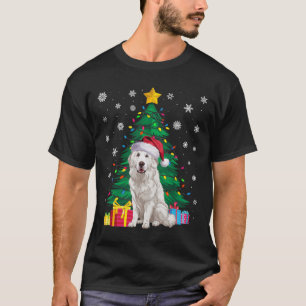 Camiseta Árbol de navidad sudoroso ilumina el gran perro de