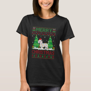 Camiseta Árbol de Navidad sudoroso iluminando perro de Dach