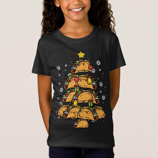 Camiseta Árbol de Navidad Taco Navidad Navidad Navidad Paja (Anverso)