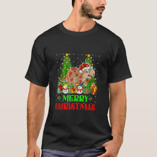 Camiseta Árbol de Navidad Triceratops enciende a la familia