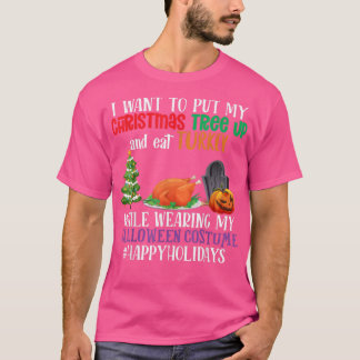 Camiseta Árbol de Navidad Turquía, vacaciones felices, Navi