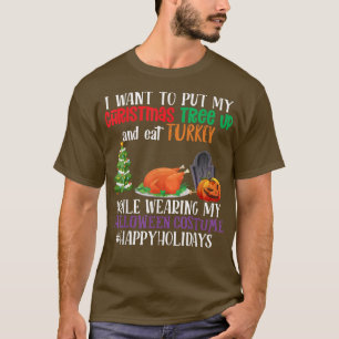Camiseta Árbol de Navidad Turquía, vacaciones felices, Navi