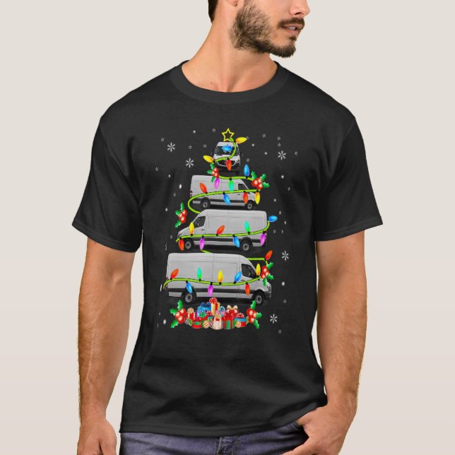 Camiseta Árbol de navidad Van Xmas Luz de la familia de con (Anverso)