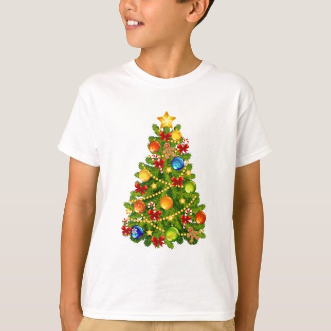 Camiseta Árbol de Navidad Verde (Anverso)