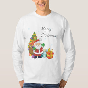 Camiseta Árbol de Navidad y blanco de la Navidad de Santa M