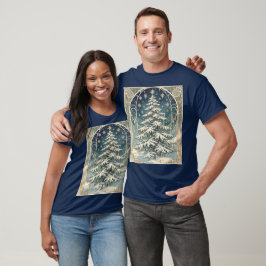 Camiseta Árbol de Navidad Yule con ramas cargadas de nieve