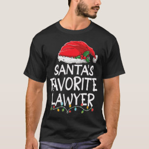 Camiseta Árbol de Navidades abogados favoritos de Santa Cla