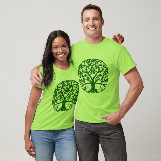 Camiseta Árbol de nudo celta en verde (Unisexo)
