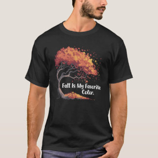 Camiseta Árbol de otoño hojas cayendo Caprichoso Otoño