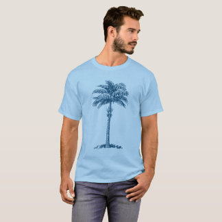 Camiseta Árbol de palma - Azul oceánico