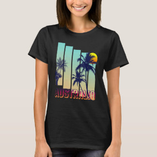 Camiseta Árbol de palma de estilo retro
