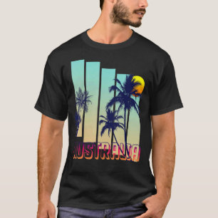 Camiseta Árbol de palma de estilo retro