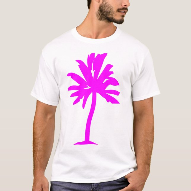 Camiseta Árbol de palma - magenta (Anverso)